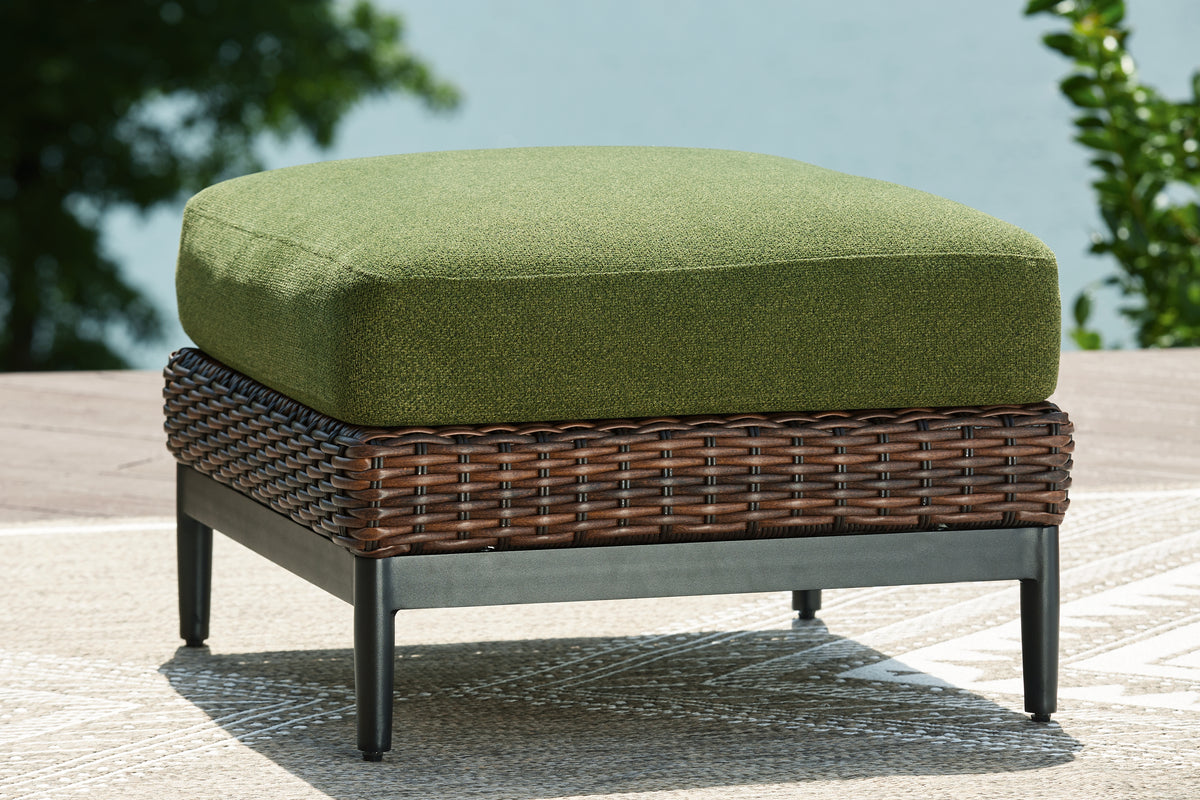 Best Deals Furniture - Ashley Furniture - Horizon Hall Outdoor Ottoman with Cushion - Ottoman with Cushion - P572-814