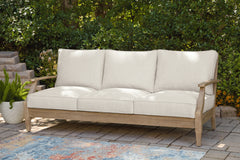 Best Deals Furniture - Ashley Furniture - Carter Hall Outdoor Sofa with Cushion - Sofa with Cushion / Beige - P601-838