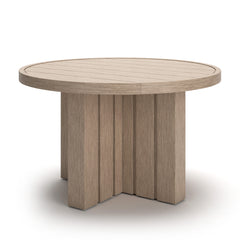 Best Deals Furniture - Ashley Furniture - Thunder Trails Outdoor Dining Table - Round Dining Table - PCP612-615