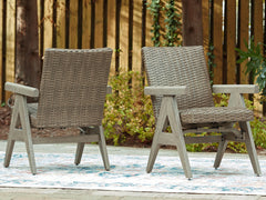 Best Deals Furniture - Ashley Furniture - Cliff Trails Outdoor Rocking Arm Chair (Set of 2) - Rocking Arm Chair (Set of 2) / Beige - PCP690-602A