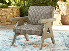 Best Deals Furniture - Ashley Furniture - Cliff Trails Outdoor Rocking Lounge Chair - Rocking Lounge Chair / Beige - PCP690-821