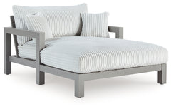 Best Deals Furniture - Ashley Furniture - Hurley Park Outdoor Chaise Lounge with Cushion - Chaise Lounge with Cushion / Gray - PCP695-815