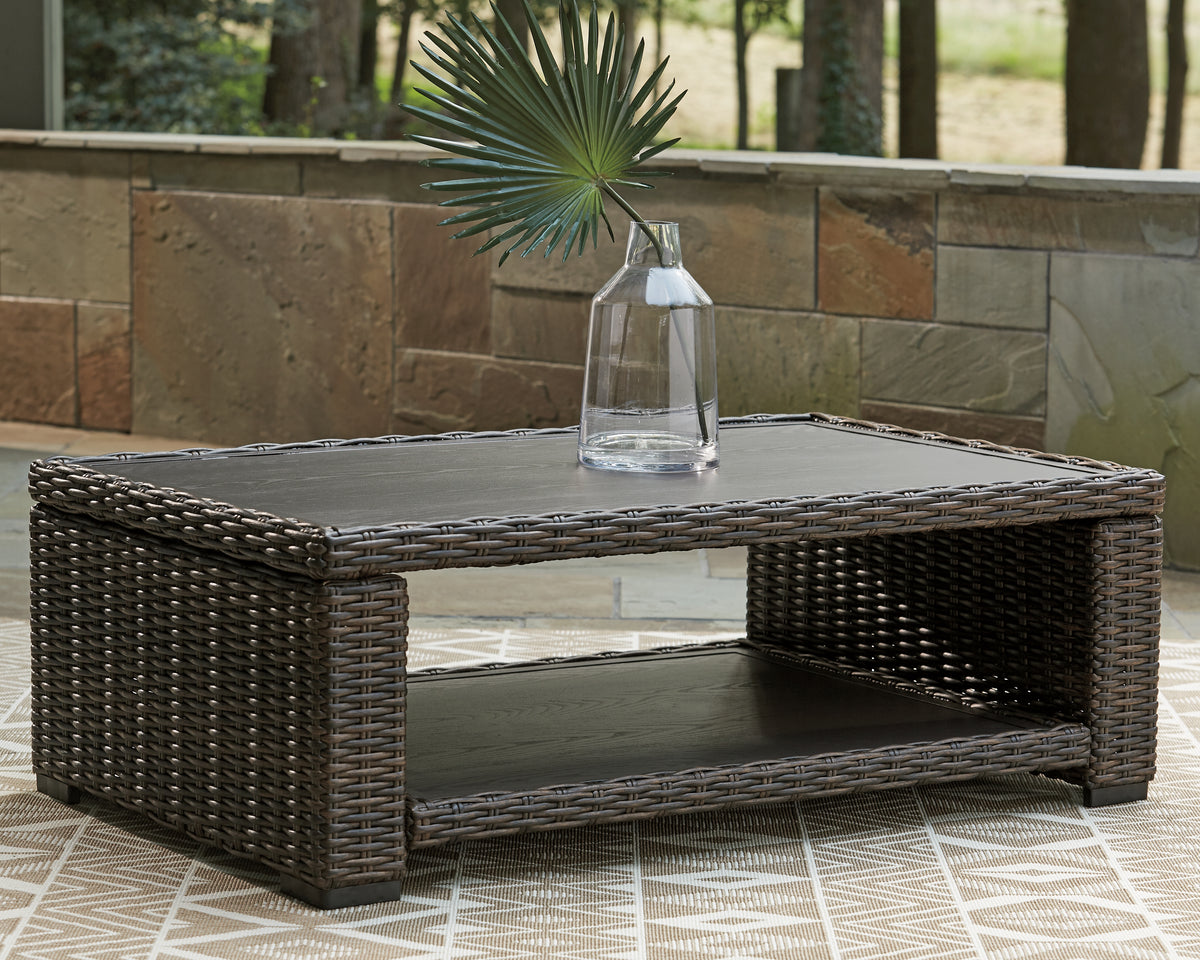 Best Deals Furniture - Ashley Furniture - Grasson Lane Coffee Table - Rectangular Cocktail Table / Brown - P783-701