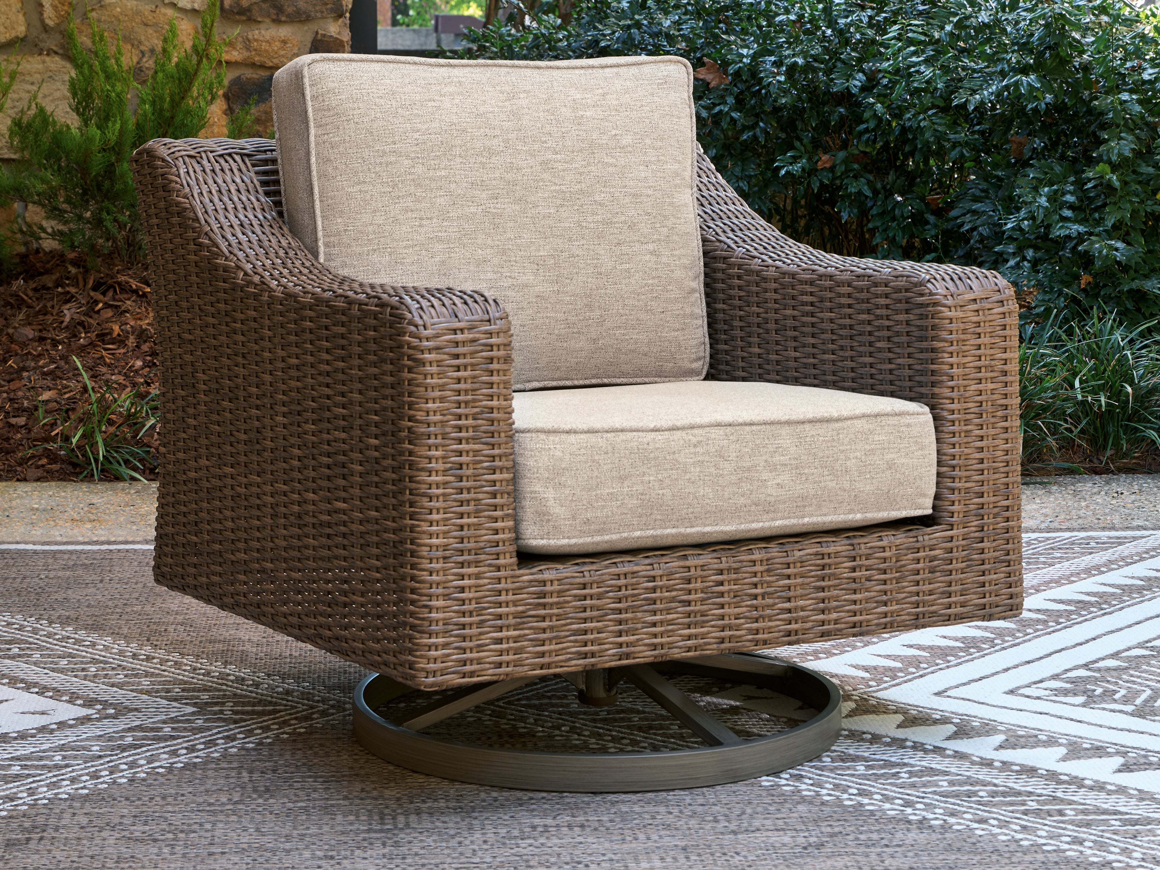 Best Deals Furniture - Ashley Furniture - Laguna Heights Swivel Lounge with Cushion - Swivel Lounge w/ Cushion - PCP790-821