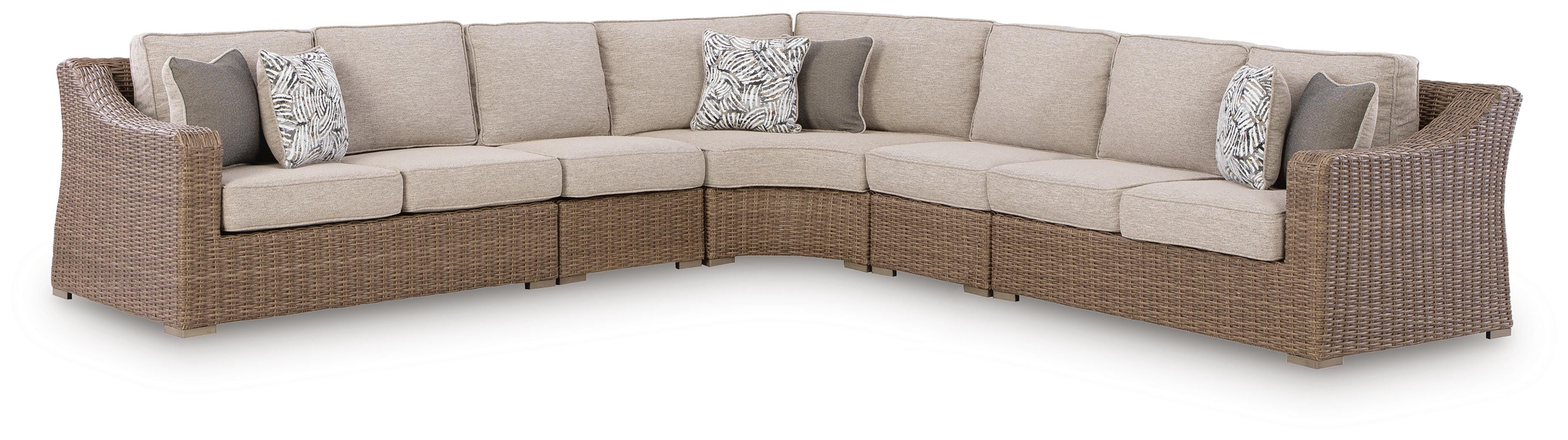 Best Deals Furniture - Ashley Furniture - Laguna Heights 5-Piece Outdoor Sectional - 5-Piece Outdoor Sectional - PCP790P3