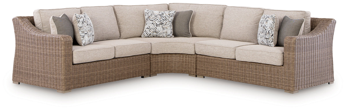 Best Deals Furniture - Ashley Furniture - Laguna Heights 3-Piece Outdoor Sectional - 3-Piece Outdoor Sectional - PCP790P1