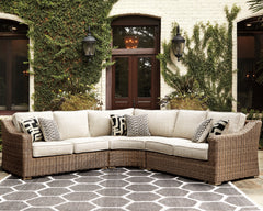 Best Deals Furniture - Ashley Furniture - Beachcroft 3-Piece Outdoor Seating Set - 3-Piece Outdoor Seating Set / Beige - P791P6