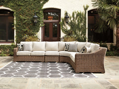 Best Deals Furniture - Ashley Furniture - Beachcroft 4-Piece Outdoor Seating Set - 4-Piece Outdoor Seating Set / Beige - P791P7