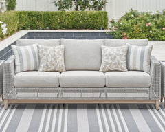 Best Deals Furniture - Ashley Furniture - Seton Creek Outdoor - Sofa with Cushion / Gray - P798-838