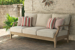 Best Deals Furniture - Ashley Furniture - Clare View Sofa with Cushion - Sofa with Cushion / Beige - P801-838