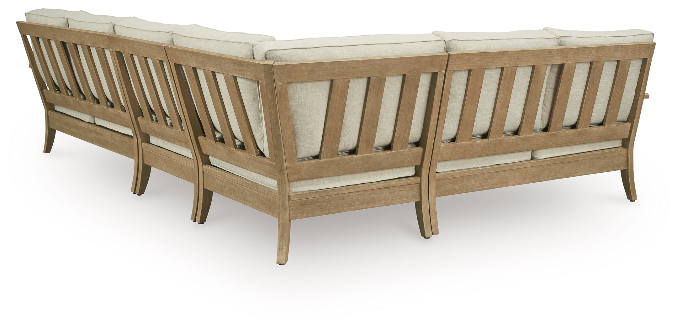 Best Deals Furniture - Ashley Furniture - Clare View 4-Piece Outdoor Sectional - 4-Piece Outdoor Sectional / Beige - P801P11