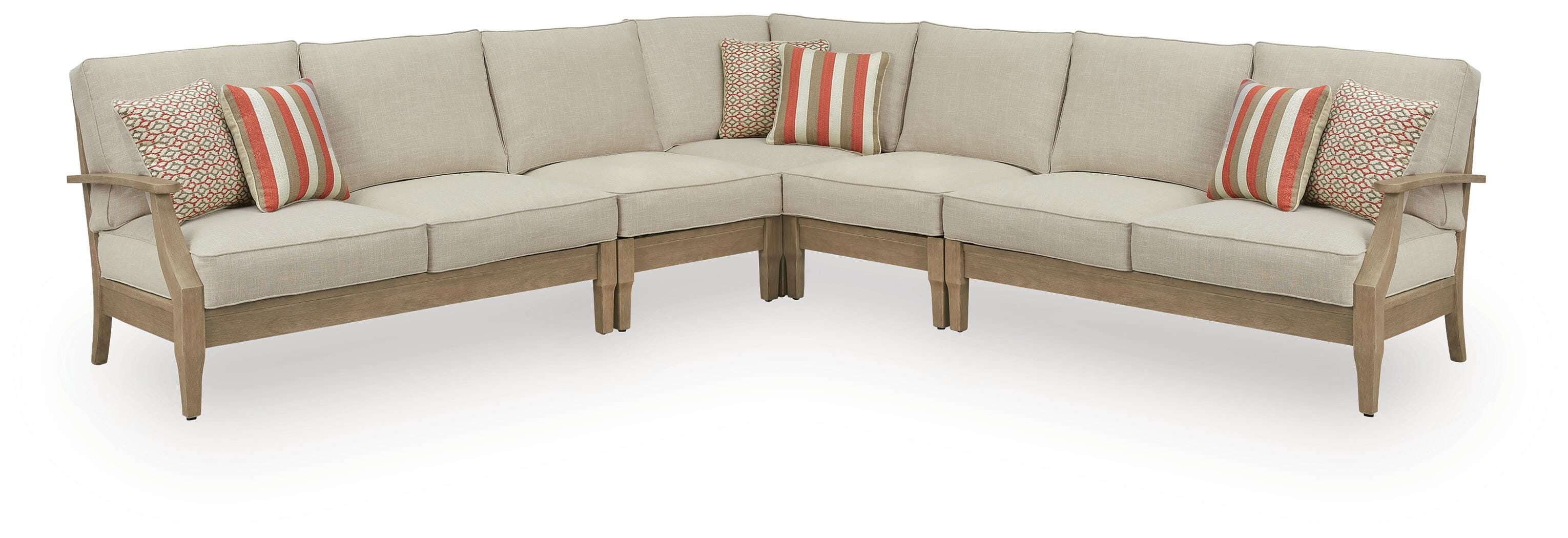 Best Deals Furniture - Ashley Furniture - Clare View 5-Piece Outdoor Sectional - 5-Piece Outdoor Sectional - P801P12
