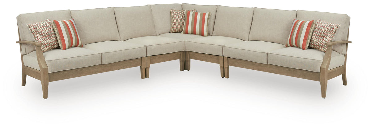 Best Deals Furniture - Ashley Furniture - Clare View 5-Piece Outdoor Sectional - 5-Piece Outdoor Sectional - P801P12