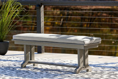 Best Deals Furniture - Ashley Furniture - Visola Bench with Cushion - Bench with Cushion / Gray - P802-600