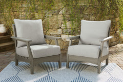 Best Deals Furniture - Ashley Furniture - Visola Lounge Chair with Cushion (Set of 2) - Lounge Chair w/Cushion (Set of 2) / Gray - P802-820