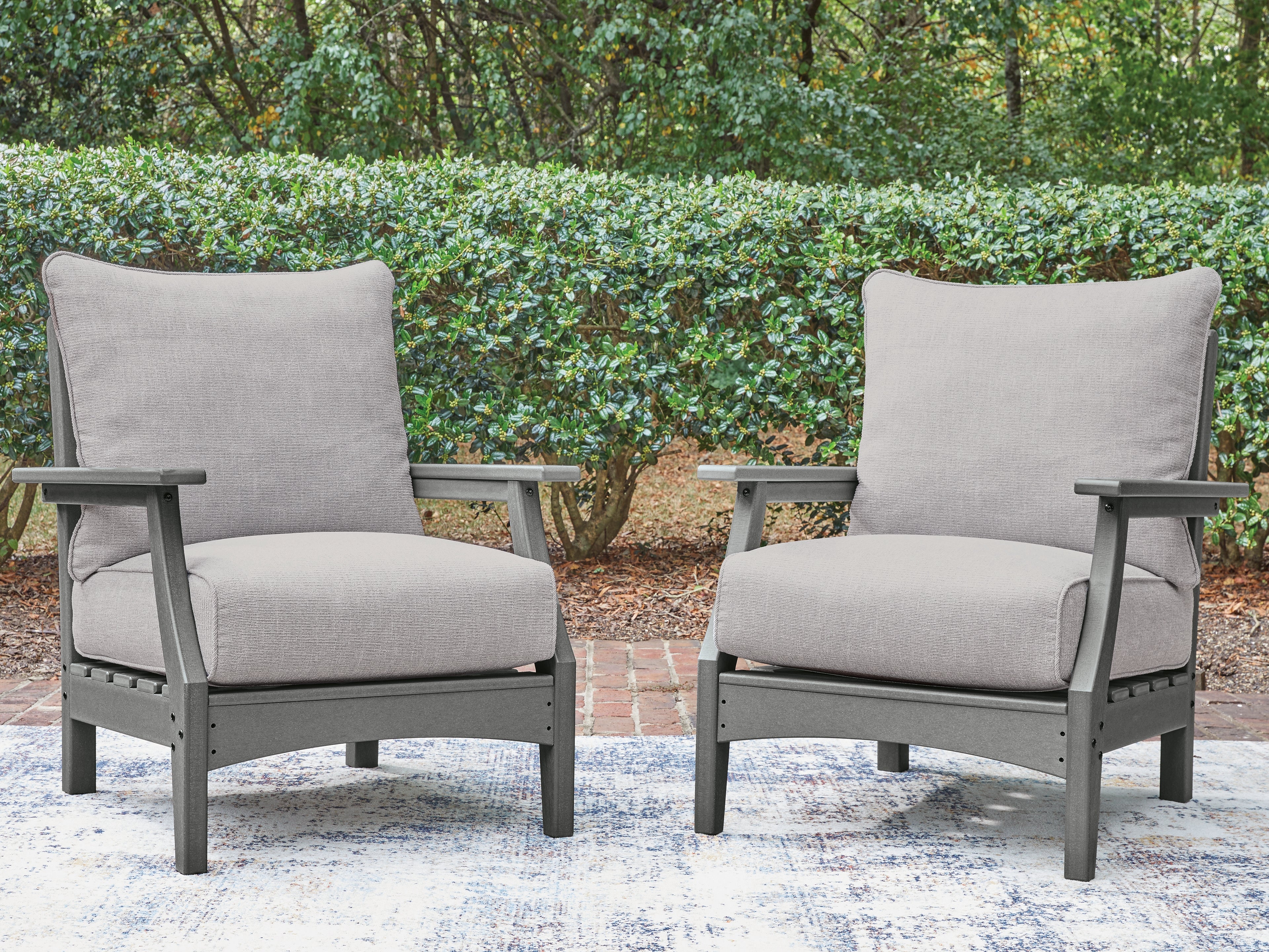 Best Deals Furniture - Ashley Furniture - Cove Beach Outdoor Lounge Chair with Cushion - Lounge Chair w/Cushion (Set of 2) - PCP803-820