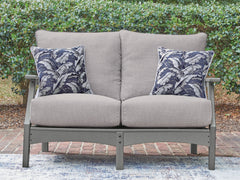 Best Deals Furniture - Ashley Furniture - Cove Beach Outdoor Loveseat with Cushion - Loveseat w/Cushion - PCP803-835