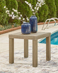 Best Deals Furniture - Ashley Furniture - Silo Point Outdoor End Table - Square End Table / Brown - P804-702