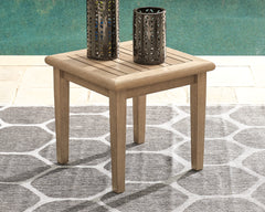 Best Deals Furniture - Ashley Furniture - Gerianne End Table - Square End Table / Grayish Brown - P805-702