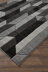 Best Deals Furniture - Ashley Furniture - Chayse 6'6" x 9'6" Rug - 6'6" x 9'6" Rug / Black/Gray - R403461