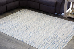 Best Deals Furniture - Ashley Furniture - Beckfille 5' x 7' Rug - 5' x 7' Rug / Blue/Gray/Cream - R405962