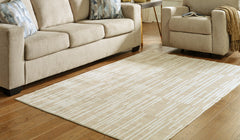Best Deals Furniture - Ashley Furniture - Ardenville 5' x 7'1" Washable Rug - 5' x 7'1" Washable Rug / Tan/Cream - R406212