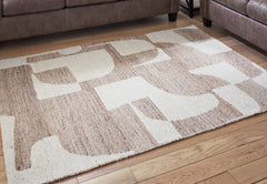 Best Deals Furniture - Ashley Furniture - Brynnfield 8' x 10' Rug - 8' x 10' Rug / Beige/Brown - R406371