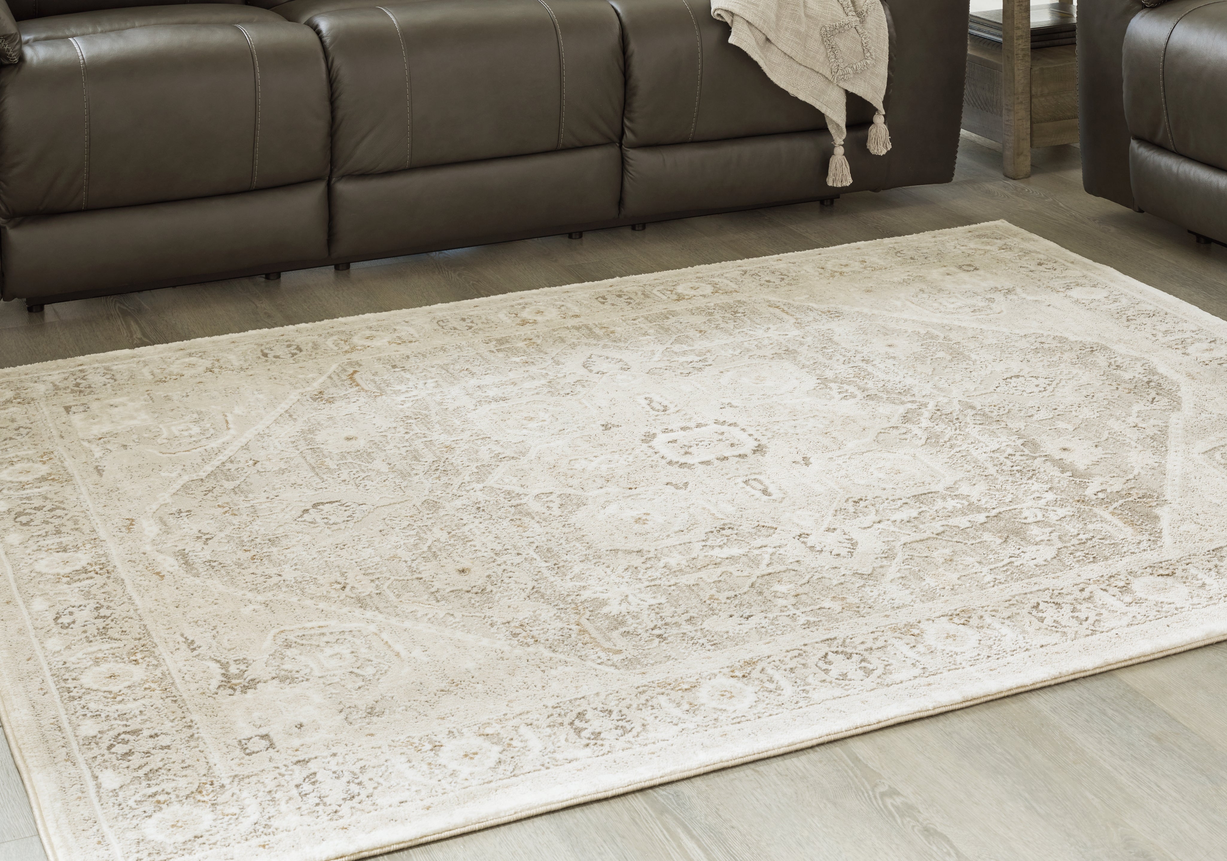 Best Deals Furniture - Ashley Furniture - Gatwell 5' x 7' Rug - 5' x 7' Rug / Ivory/Gray/Tan - R406512