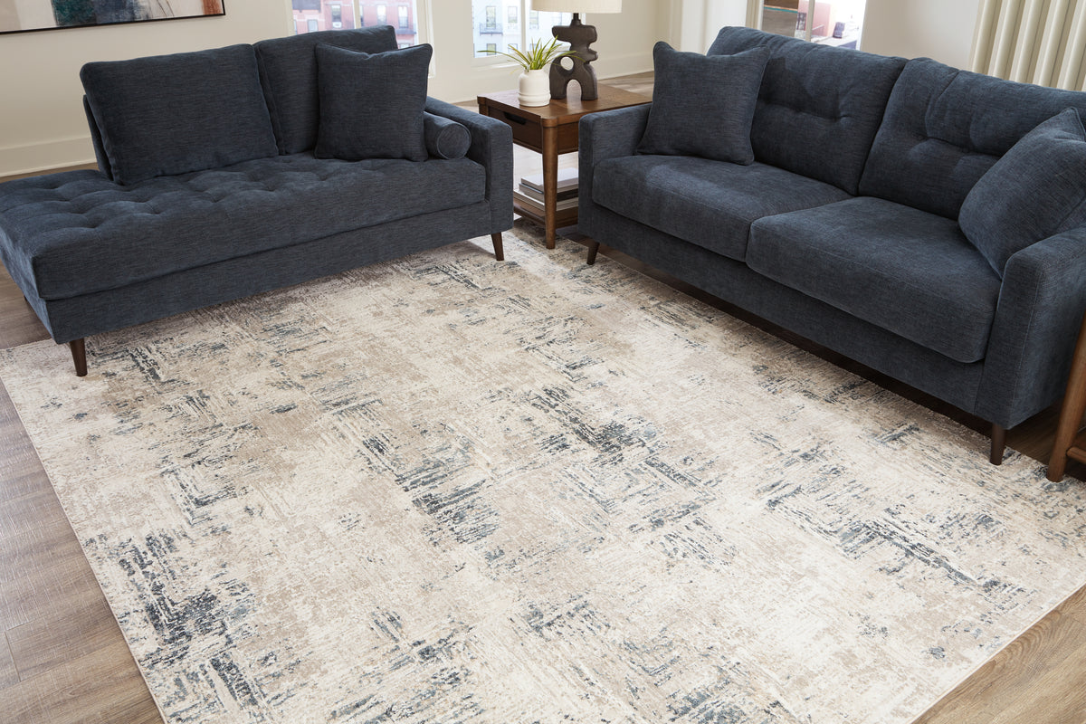 Best Deals Furniture - Ashley Furniture - Gentor 8' x 10' Rug - 8' x 10' Rug / Blue/Ivory - R406521