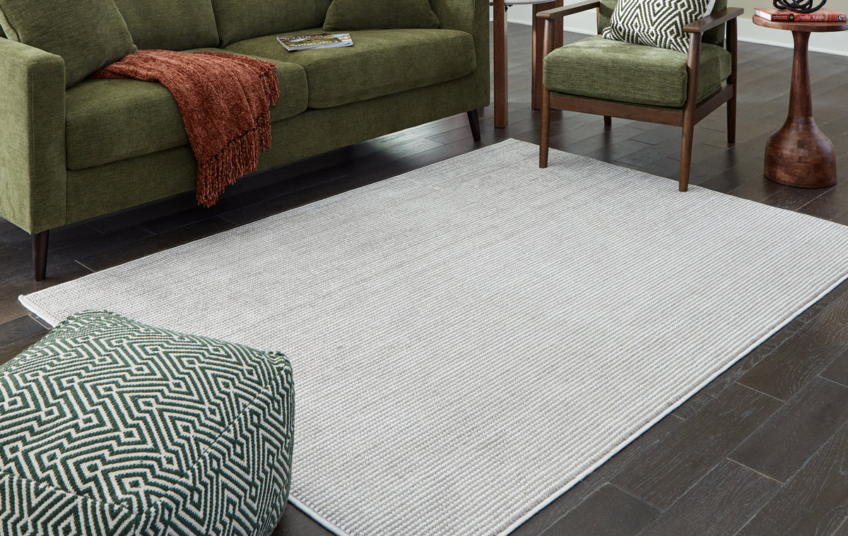 Best Deals Furniture - Ashley Furniture - Eduring 5' x 7' Rug - 5' x 7' Rug / Ivory/Taupe - R406692