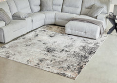 Best Deals Furniture - Ashley Furniture - Langwell 8' x 10' Rug - 8' x 10' Rug / Black/Gray/White - R406781