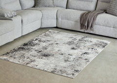 Best Deals Furniture - Ashley Furniture - Langwell 5' x 7' Rug - 5' x 7' Rug / Black/Gray/White - R406782