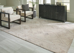 Best Deals Furniture - Ashley Furniture - Jadott 8' x 10' Rug - 8' x 10' Rug / Beige/Brown - R406801