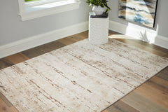 Best Deals Furniture - Ashley Furniture - Kasney 5' x 7' Rug - 5' x 7' Rug / Cream/Brown - R406852