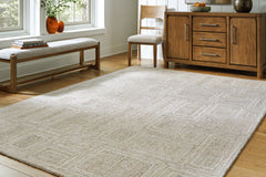 Best Deals Furniture - Ashley Furniture - Brickburgh 8' x 10' Rug - 8' x 10' Rug / Gray/Ivory/Honey - R406901