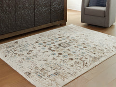 Best Deals Furniture - Ashley Furniture - Jossler 8' x 10' Rug - 8' x 10' Rug / Ivory/Brown/Teal - R407071