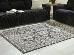 Best Deals Furniture - Ashley Furniture - Glennisman Medium Rug - Medium Rug / Black/Gray/Ivory - R407272