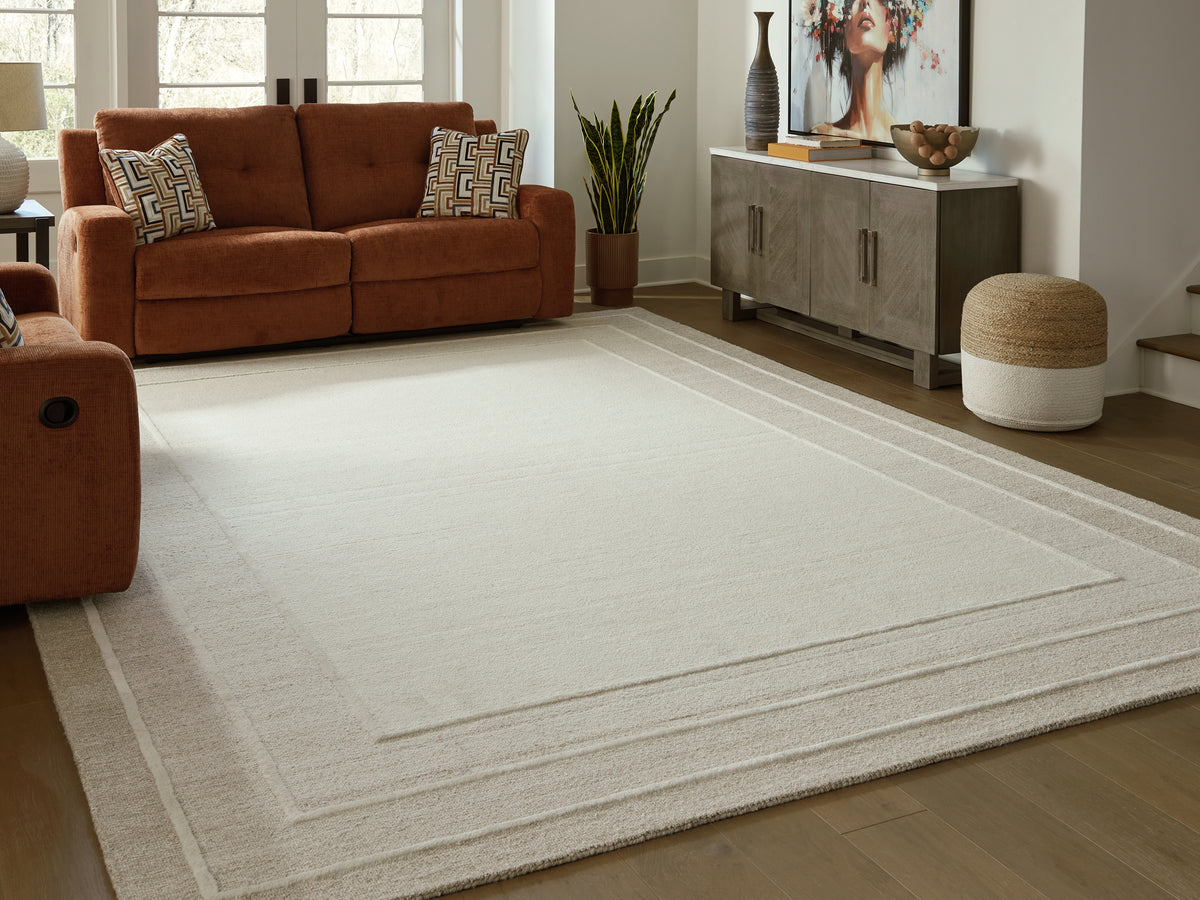 Best Deals Furniture - Ashley Furniture - Teelgan Extra Large Rug - Extra Large Rug / Ivory/Tan - R407310