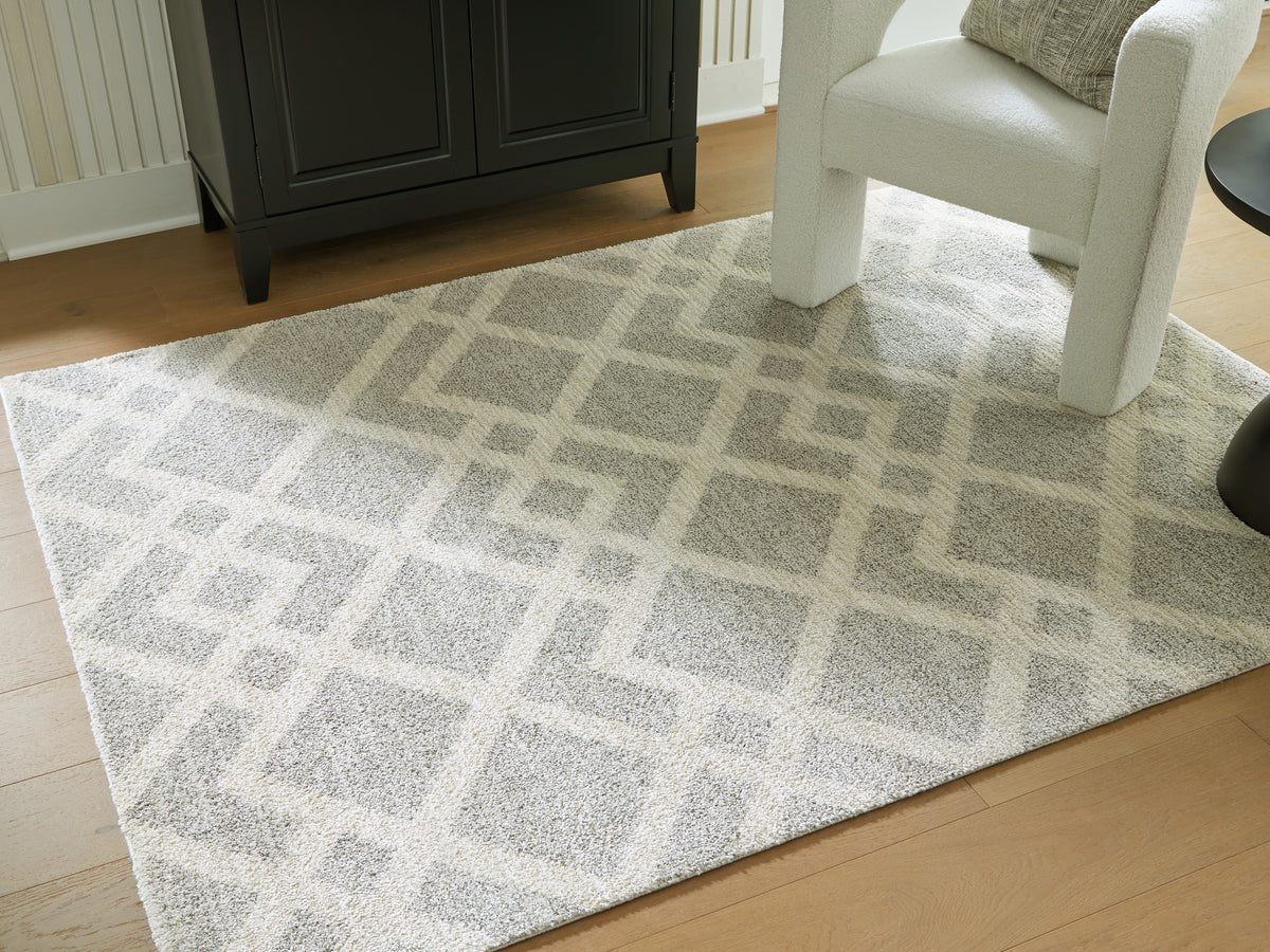 Best Deals Furniture - Ashley Furniture - Unawick Medium Rug - Medium Rug / Gray/Ivory - R407332