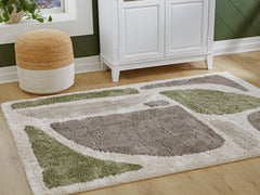 Best Deals Furniture - Ashley Furniture - Anburgh Medium Rug - Medium Rug / Green/Gray/Ivory - R407352