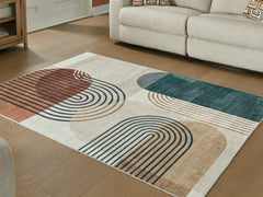 Best Deals Furniture - Ashley Furniture - Farrendale Washable 5' x 7' Area Rug - Washable 5' x 7' Area Rug / Multi - R407382