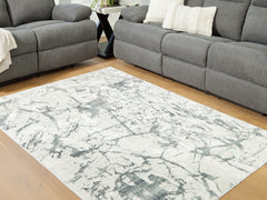 Best Deals Furniture - Ashley Furniture - Tobinbury Washable 5' x 7' Area Rug - Washable 5' x 7' Area Rug / Gray - R407422