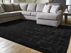 Best Deals Furniture - Ashley Furniture - Gibbswell Washable 8' x 10' Area Rug - Washable 8' x 10' Area Rug / Black - R407461
