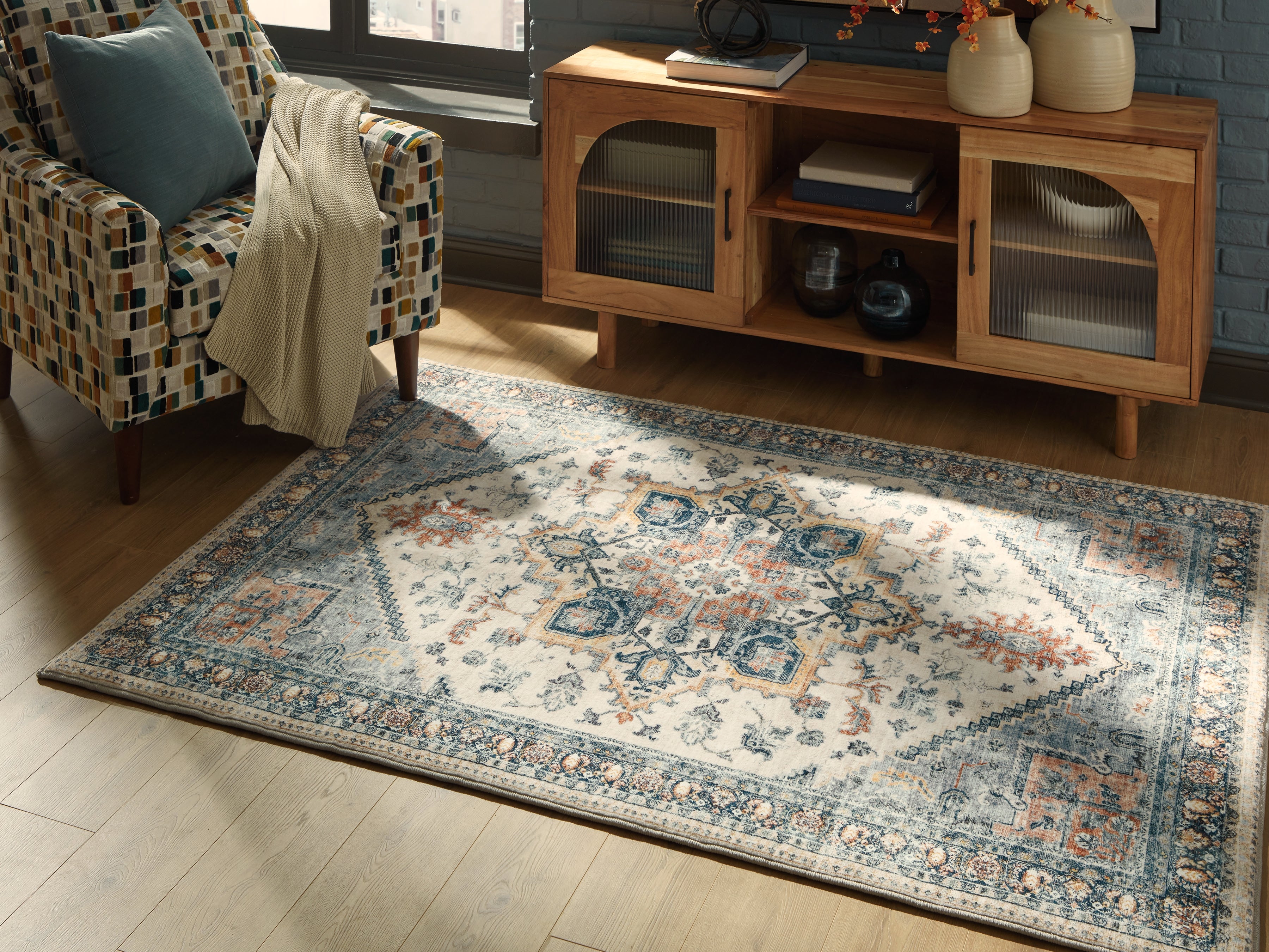 Best Deals Furniture - Ashley Furniture - Wallney 5' x 7' Area Rug - 5' x 7' Area Rug / Multi - R407492