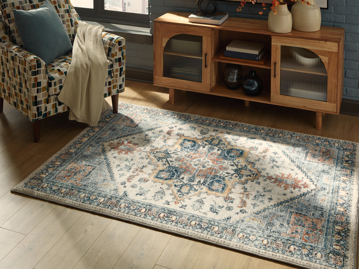 Best Deals Furniture - Ashley Furniture - Wallney 5' x 7' Area Rug - 5' x 7' Area Rug / Multi - R407492
