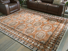 Best Deals Furniture - Ashley Furniture - Qaabiz 7'8" x 10' Area Rug - 7'8" x 10' Area Rug / Sienna/Ivory/Black - R407521