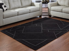 Best Deals Furniture - Ashley Furniture - Marav 5' x 7' Area Rug - 5' x 7' Area Rug / Black/White - R407532