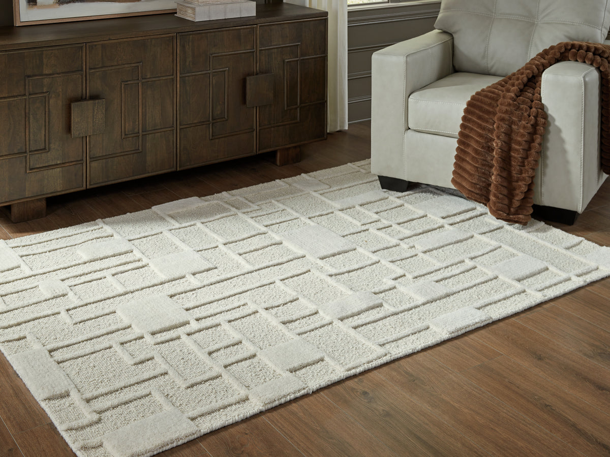 Best Deals Furniture - Ashley Furniture - Empriss 5' x 7' Area Rug - 5' x 7' Area Rug / Ivory - R407622