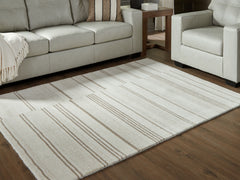 Best Deals Furniture - Ashley Furniture - Gadence 5' x 7' Area Rug - 5' x 7' Area Rug / Ivory/Tan - R407642