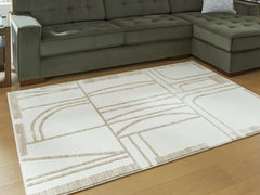 Best Deals Furniture - Ashley Furniture - Farongrove 5'3" x 7' Area Rug - 5'3" x 7' Area Rug / Ivory/Beige - R407672